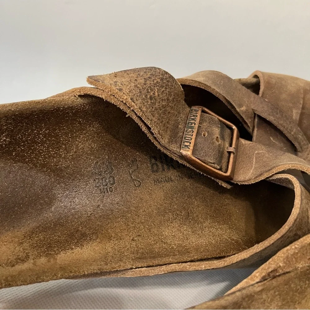 Birkenstock Lugano Brown Leather Sandals